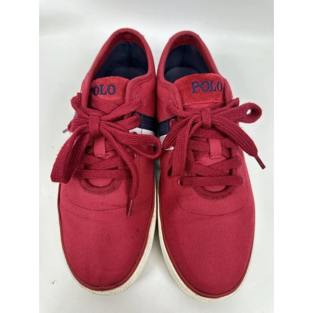 Polo Ralph Lauren Halford Shoes Sneaker Red Men Size 8.5 D